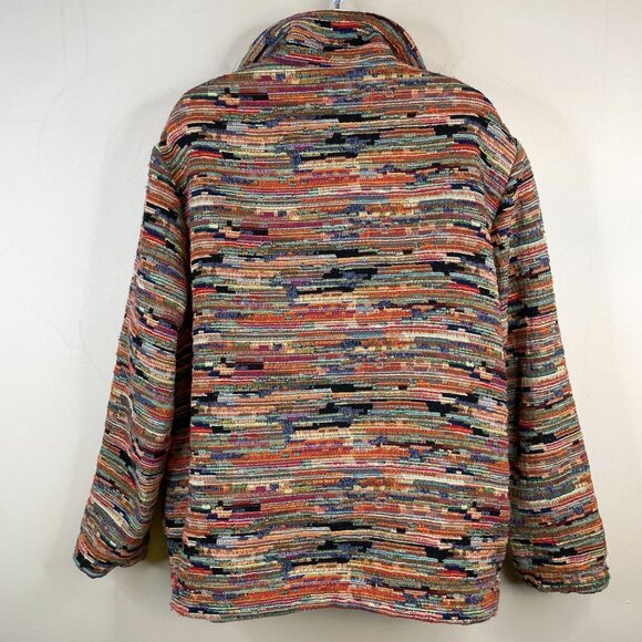 Vintage Graff Womens Southwest Art To Wear Jacket Large Terra Cotta Embroidered - Picture 8 of 15